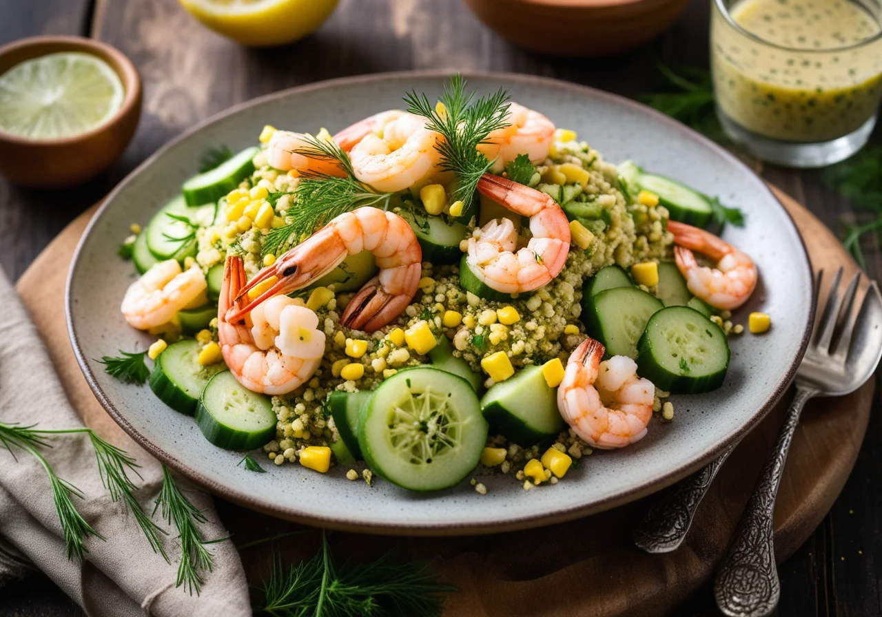 Millet Salad with Shrimp