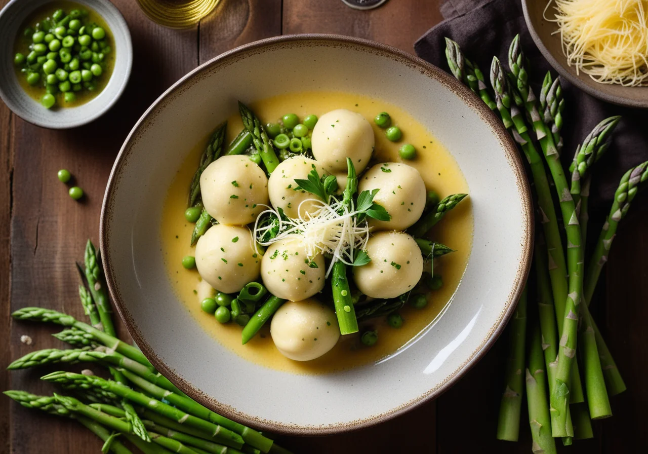Gnudi with Spring Vegetables