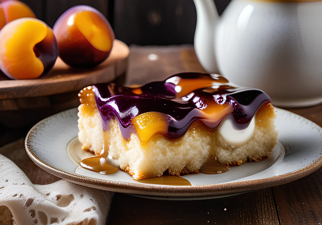 Plum Cake with Caramel
