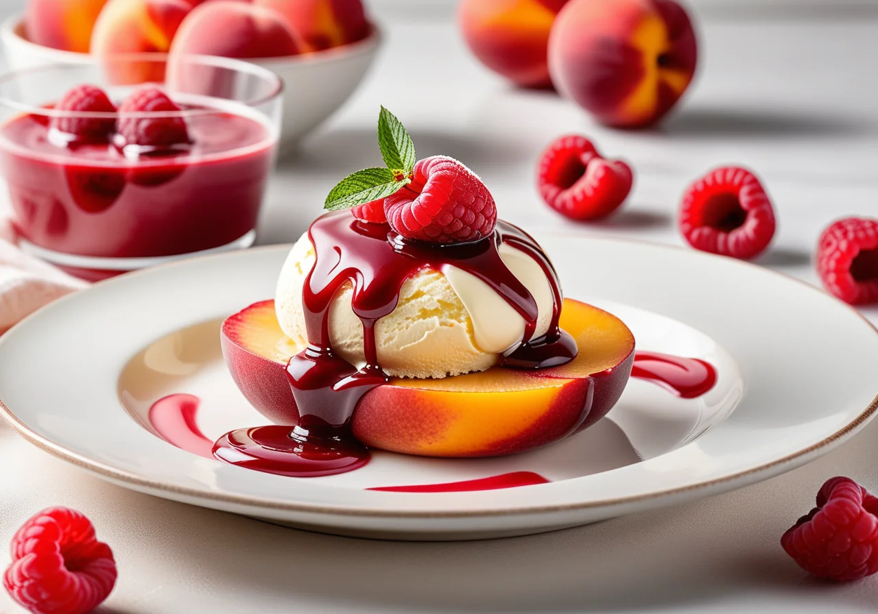 Dessert Pfirsich Melba