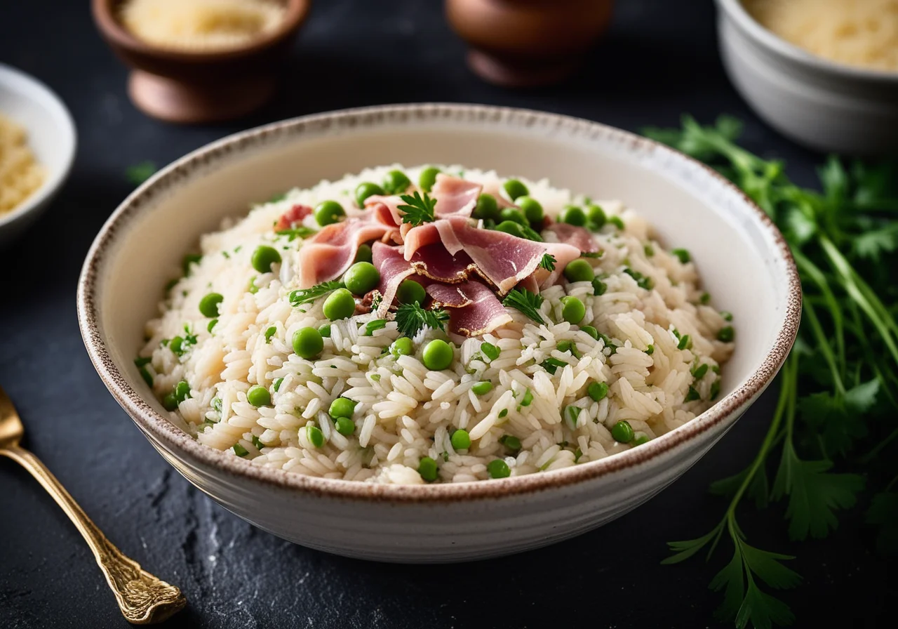 Rice with peas Italian style