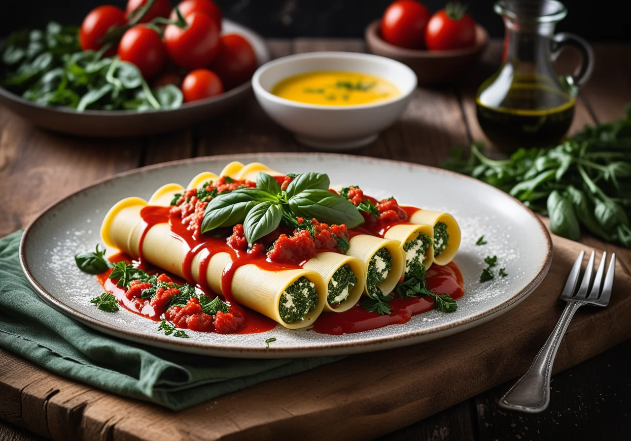 Cannelloni with Spinach Filling