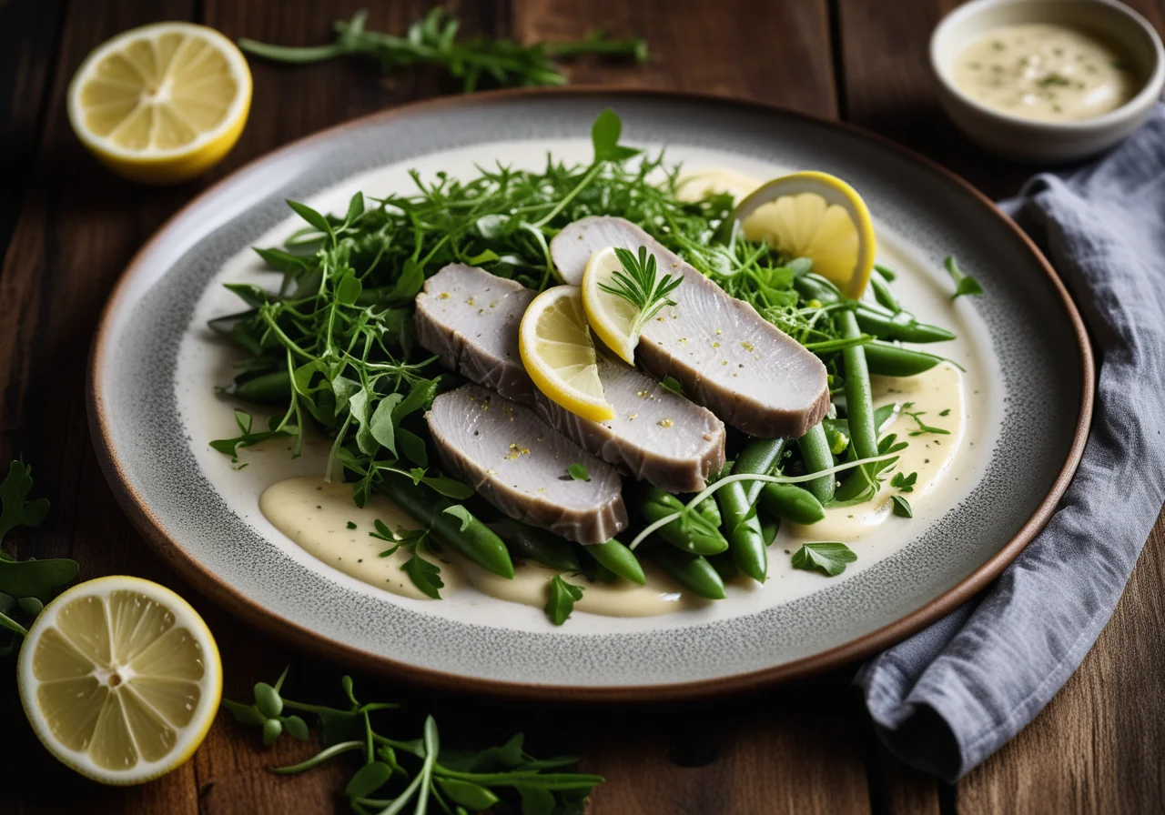 Marinated Herring on Bean Salad