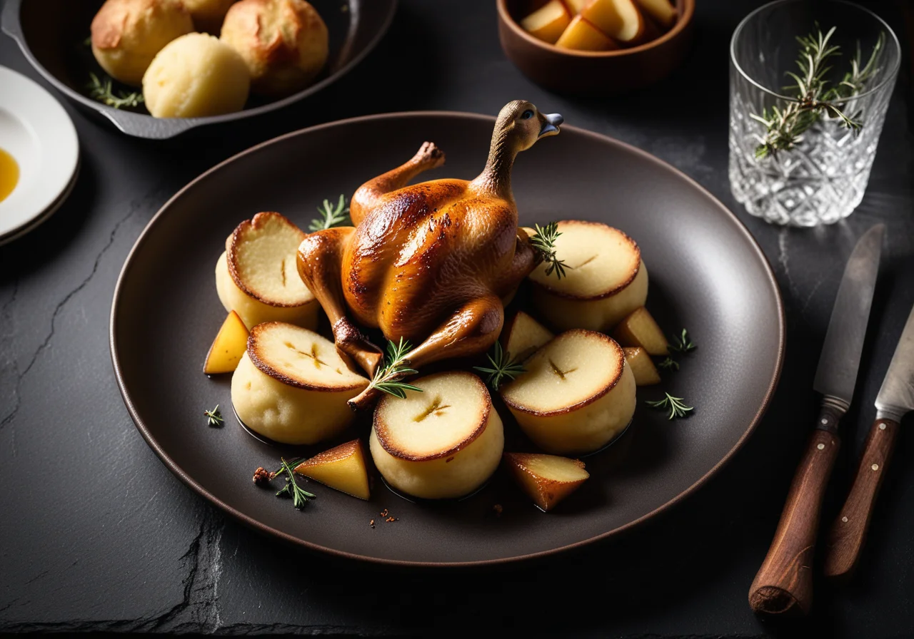 Duck Roast with Dumplings