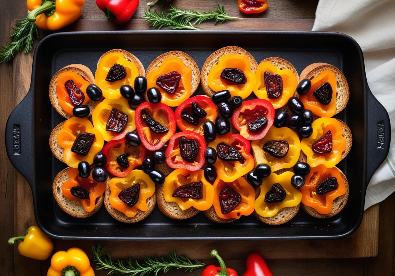 Paprika Bread Skillet with Olives
