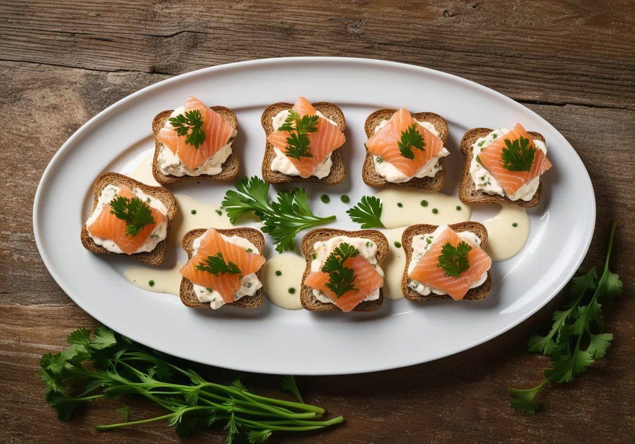 Salmon Canapés with Capers