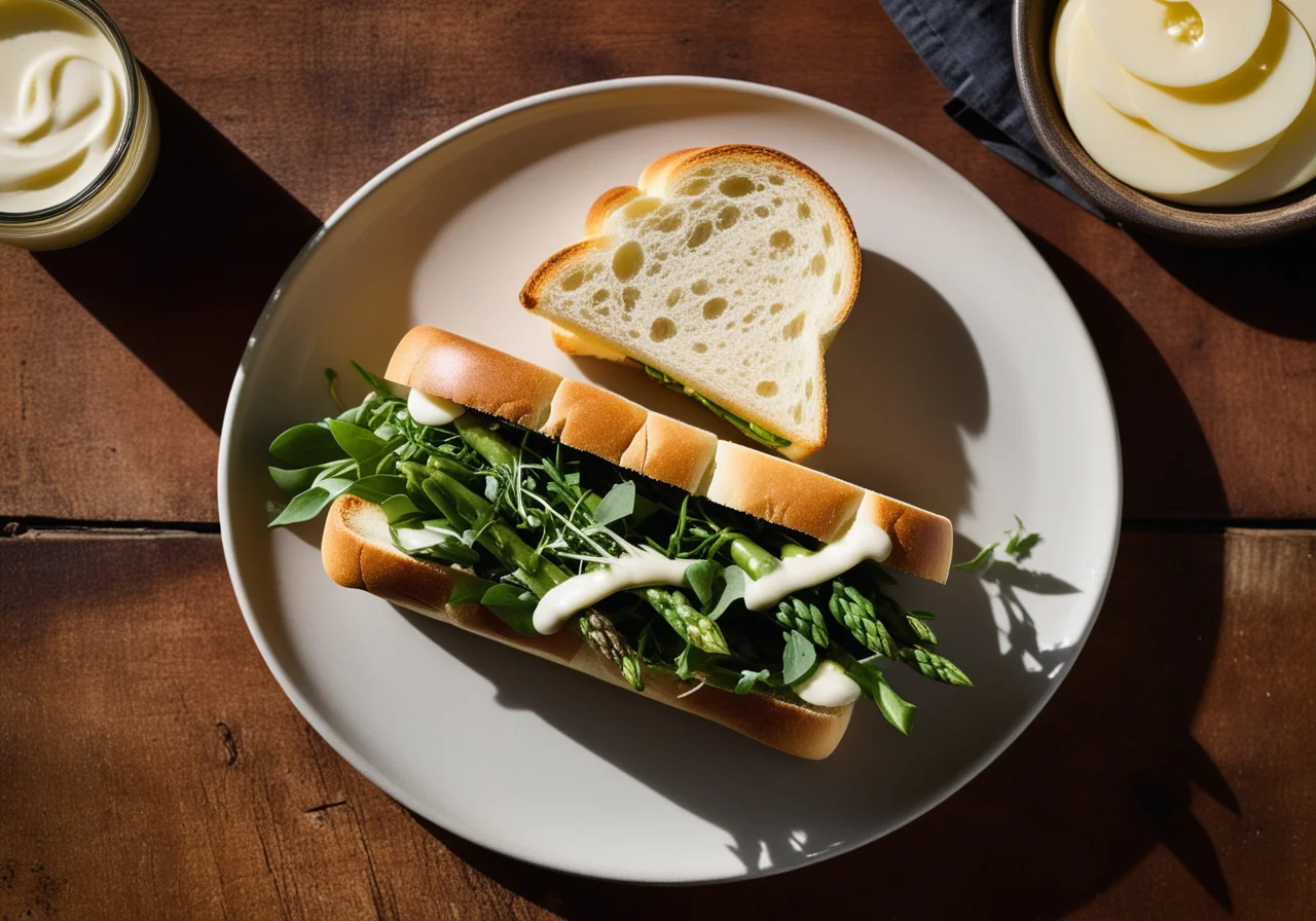 Asparagus Sandwich with Mozzarella