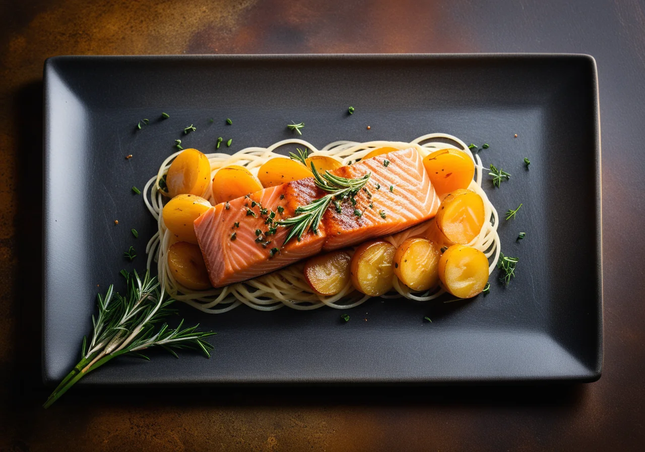 Pan-Seared Salmon with White Wine Sauce