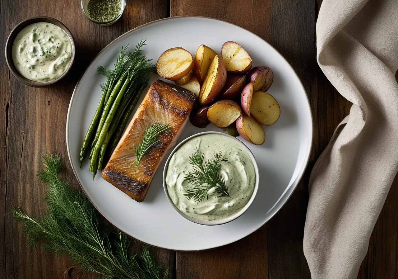 Trout with Herb Dip