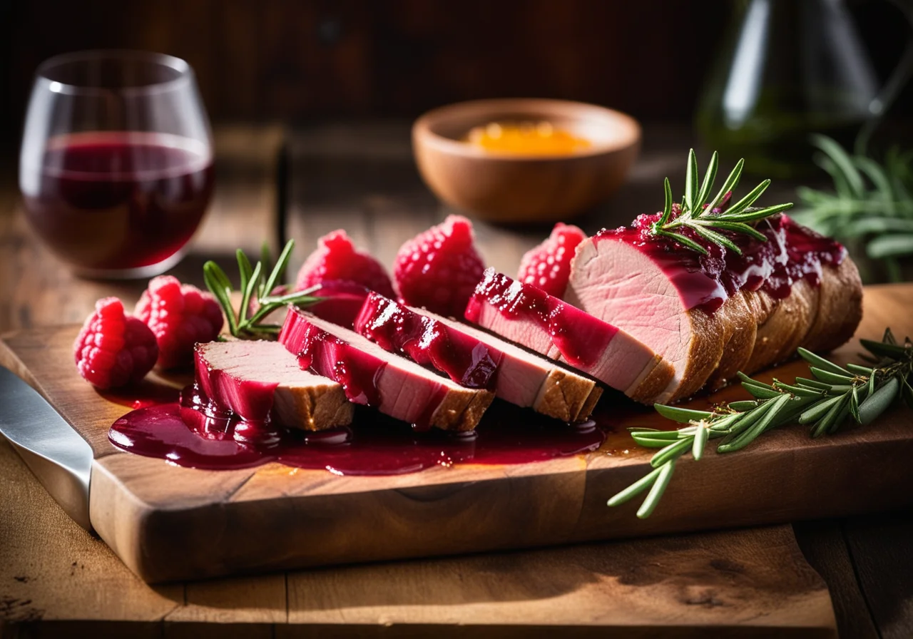 Pork Loin with Rhubarb