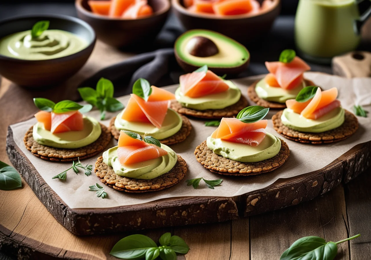 Smoked Salmon Avocado Cream Bites