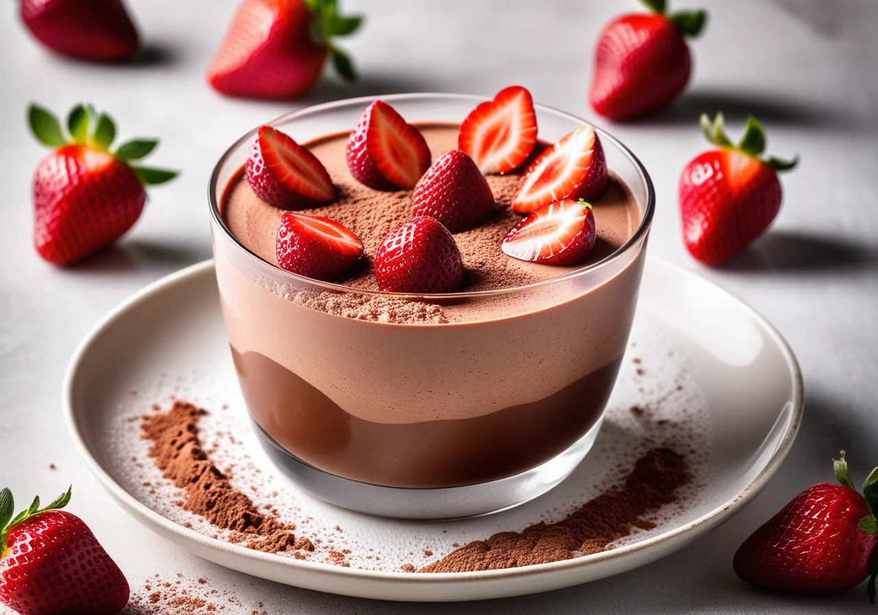 Chocolate Mousse with Strawberries