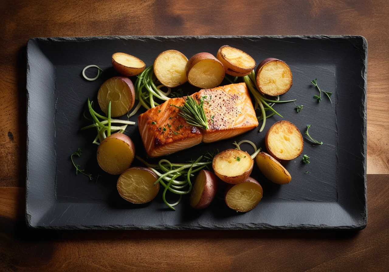 Baked Salmon with Potatoes