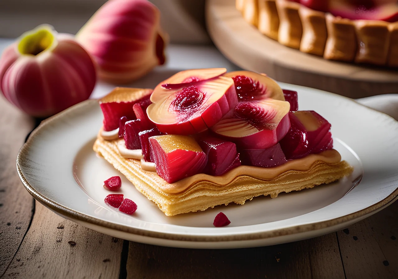 Rhubarb Puff Pastry Cake