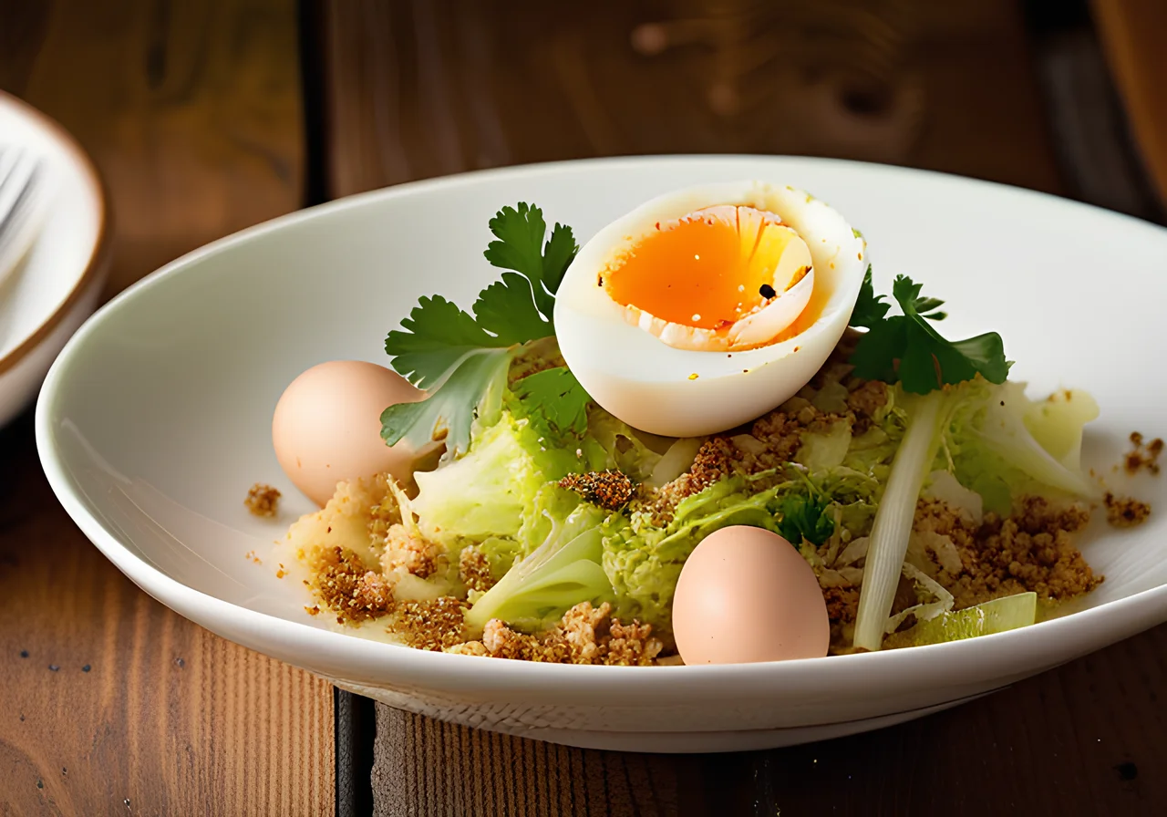 Cabbage with Egg and Breadcrumbs