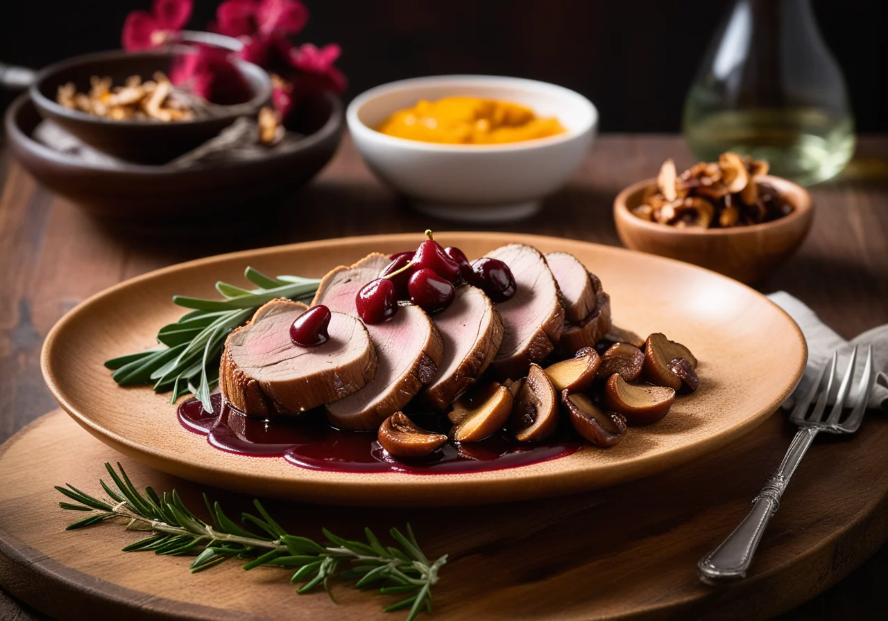 Vierländer Duck with Mushrooms and Fruity Sauce