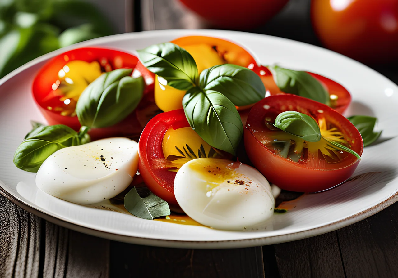 Colorful Tomato Salad with Mozzarella
