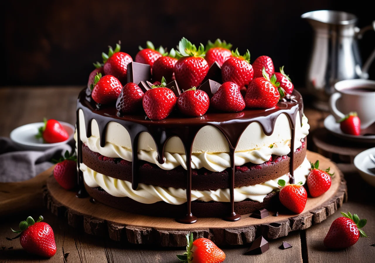 Schwarzwälder Erdbeertorte