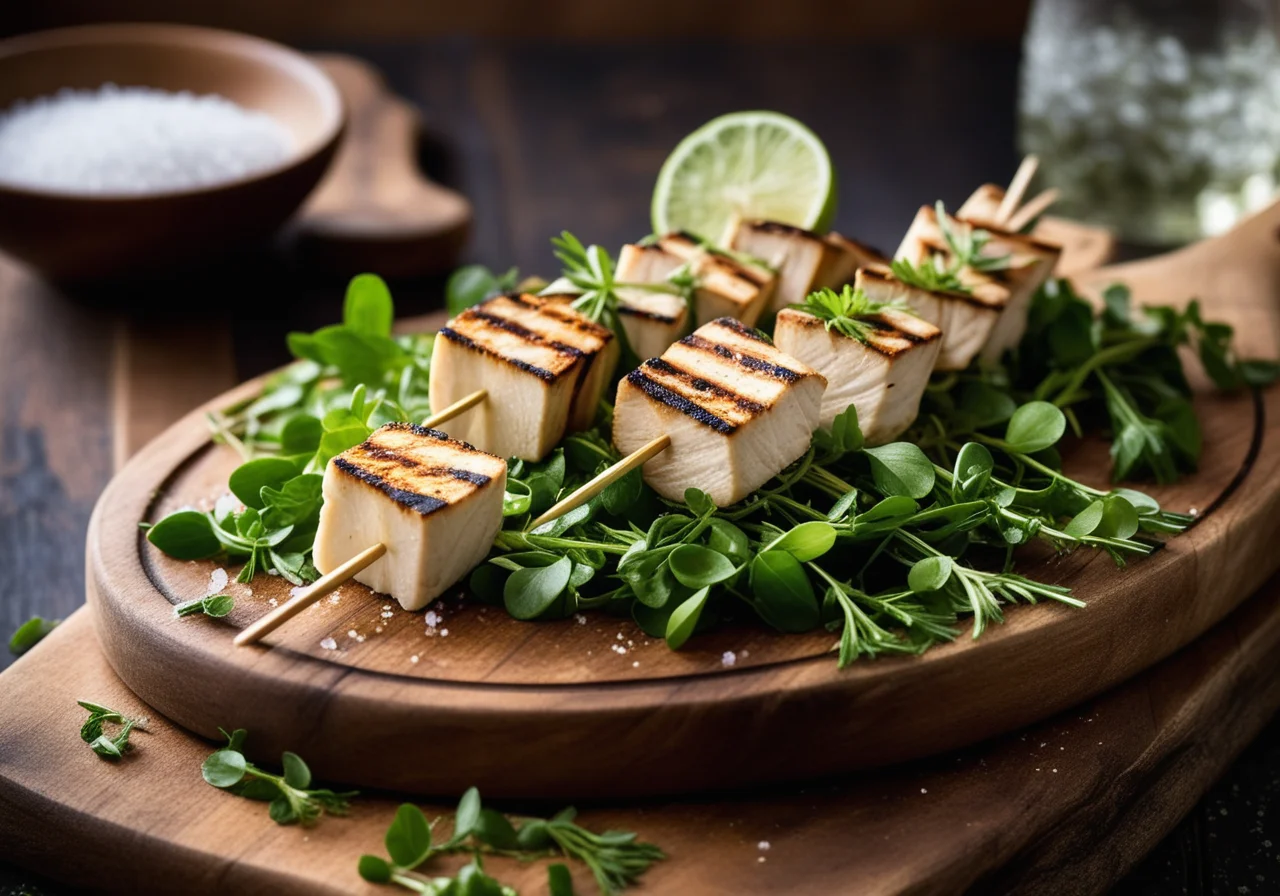 Swordfish Skewers with Lime