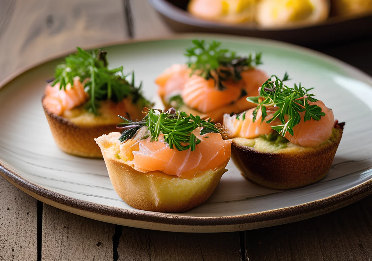 Egg Muffins with Salmon and Broccoli