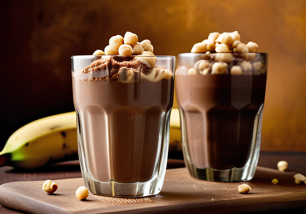 Chocolate Banana Shake with Chickpeas