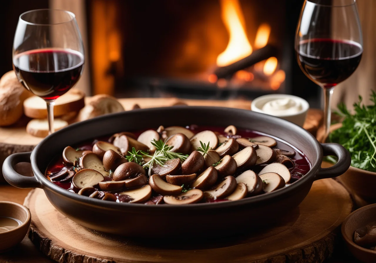 Red Wine Fondue with Duck Breast