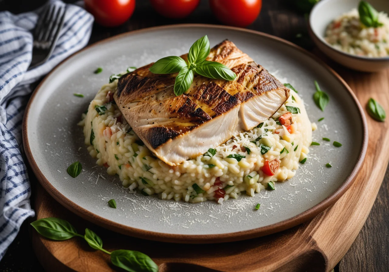 Vegetable Risotto with Fish