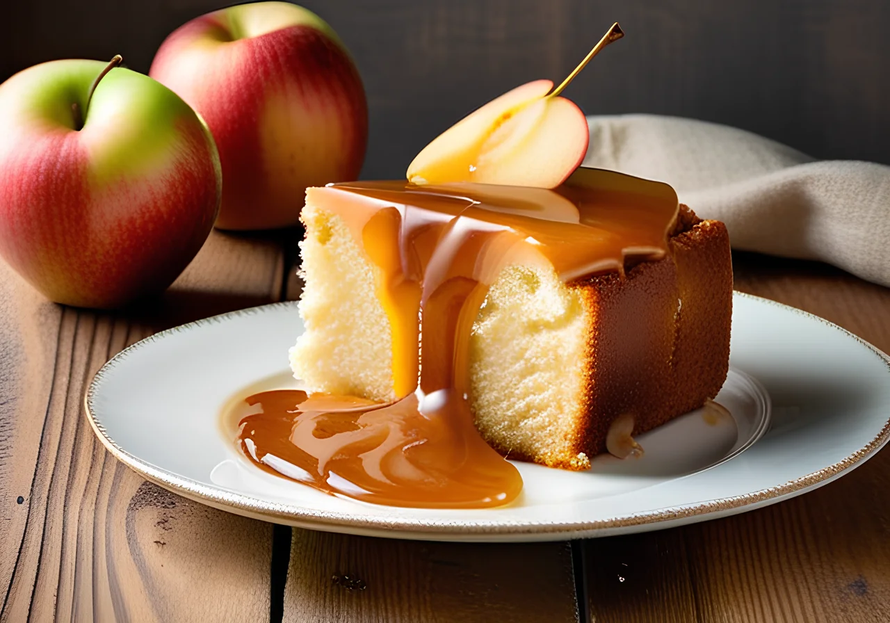 Apple Cake with Caramel Crust