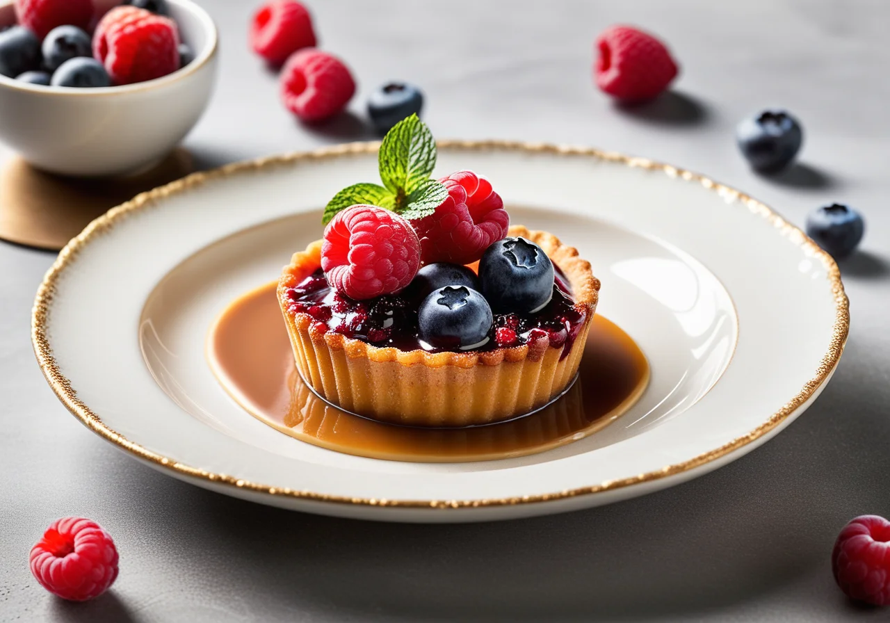 Fine Crème brûlée with Fresh Berries from REWE Fine World