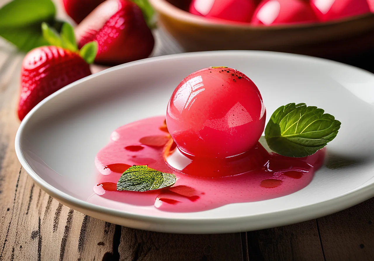 Quick Strawberry Sorbet