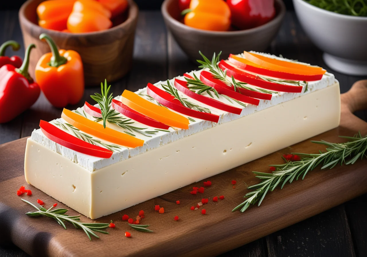 Goat Cheese with Bell Pepper Terrine