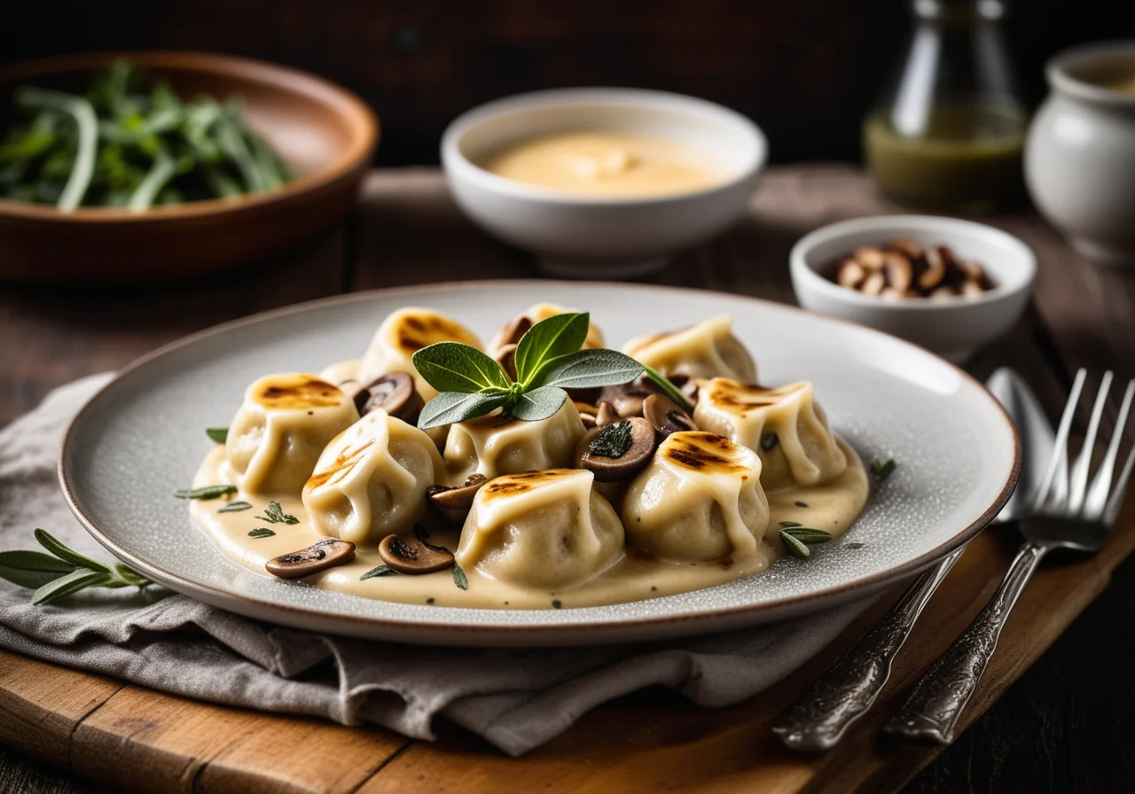 Gnocchi with Creamy Mushroom Sauce