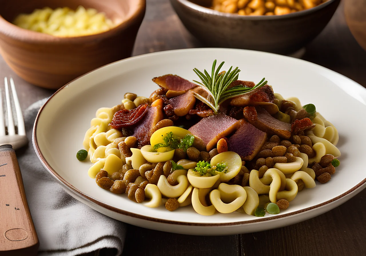 Lentils with Spaetzle