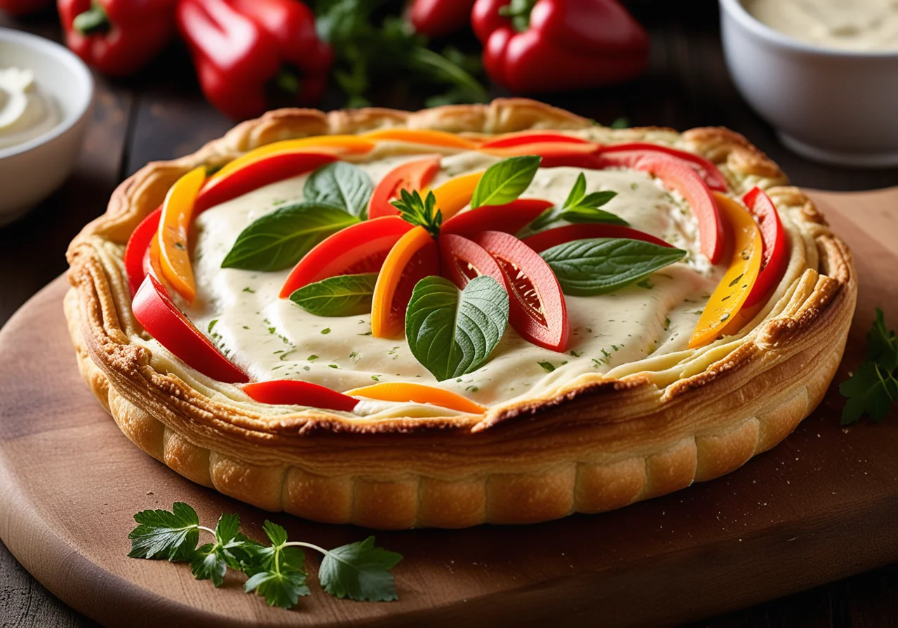 Quark Vegetable Gratin with Puff Pastry Crust