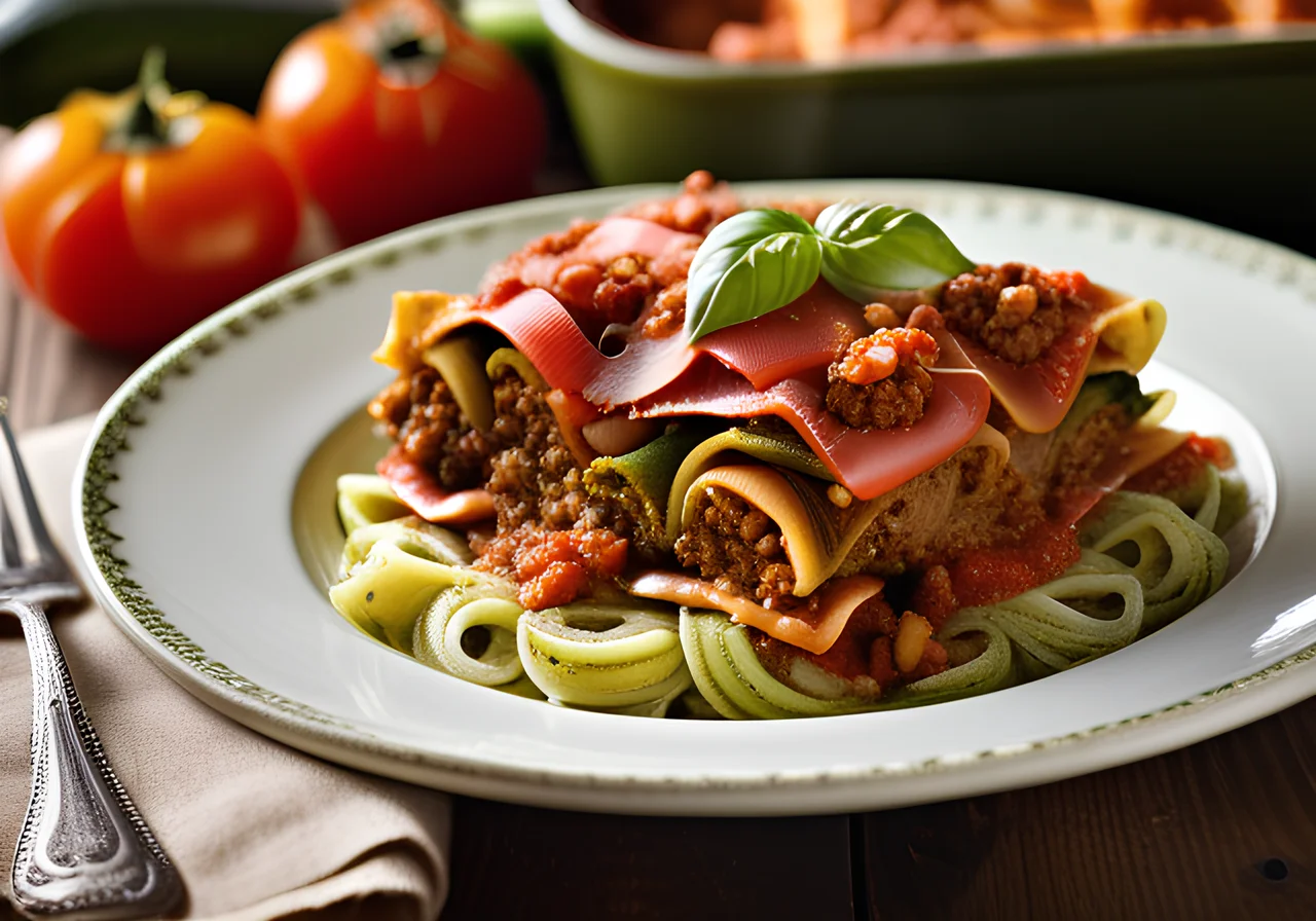 Vegetable Ground Meat Lasagna