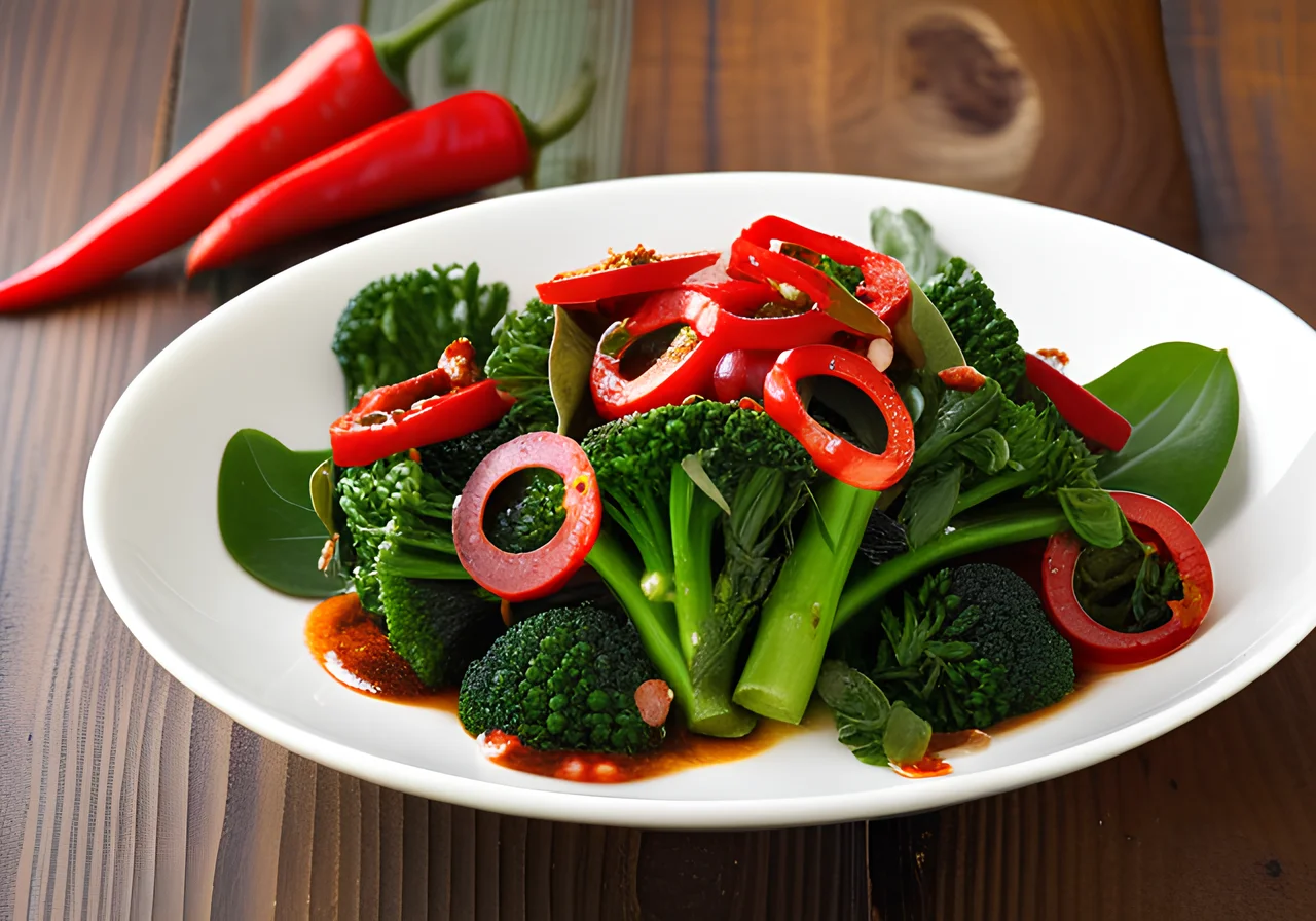 Vegetarian Vegetable Stir‑Fry with Paprika‑Chili Cream Cheese