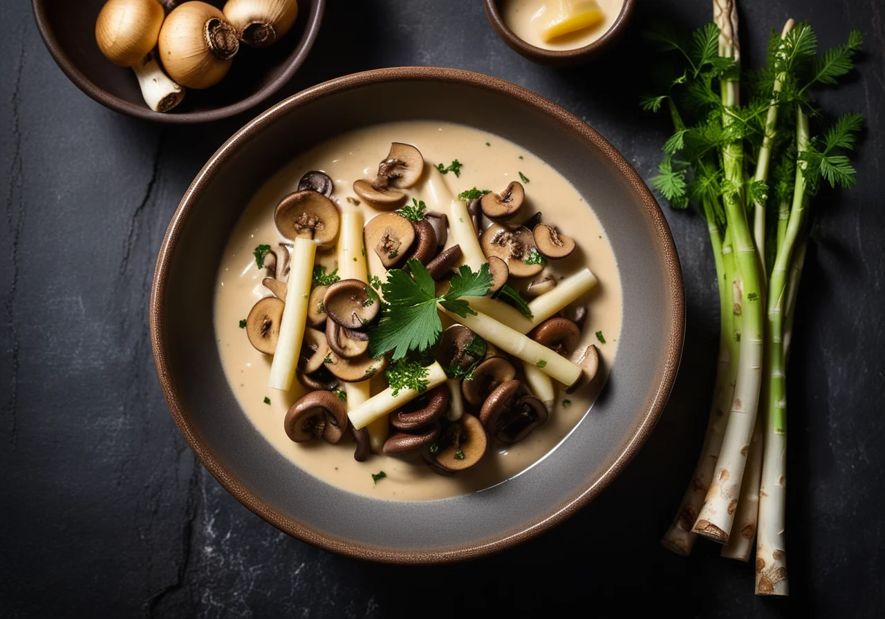 Champignon-Spargel-Ragout