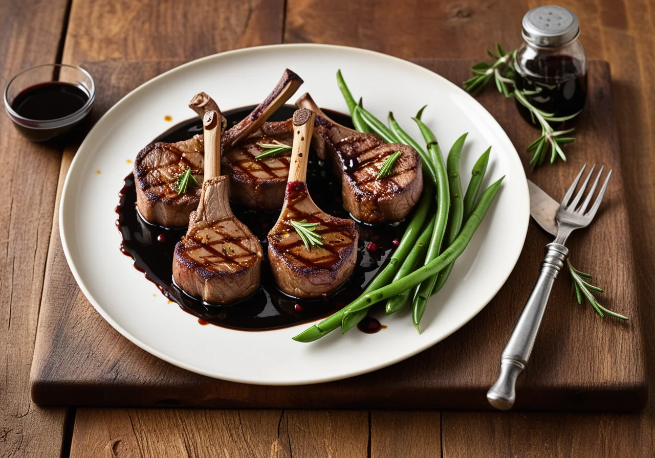 Lamb Chops with Green Beans