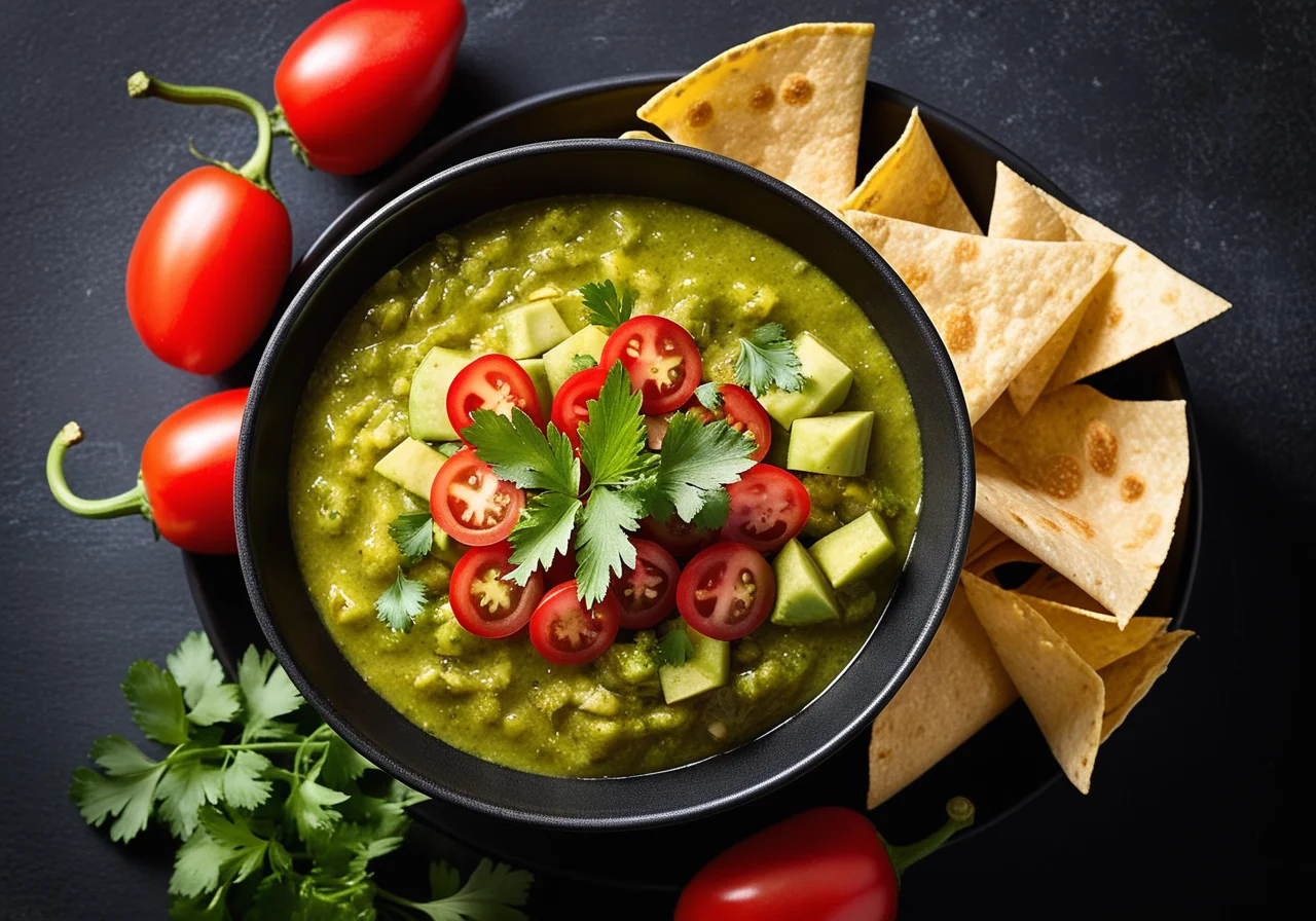 Tomatillo Salsa with Tortilla Chips