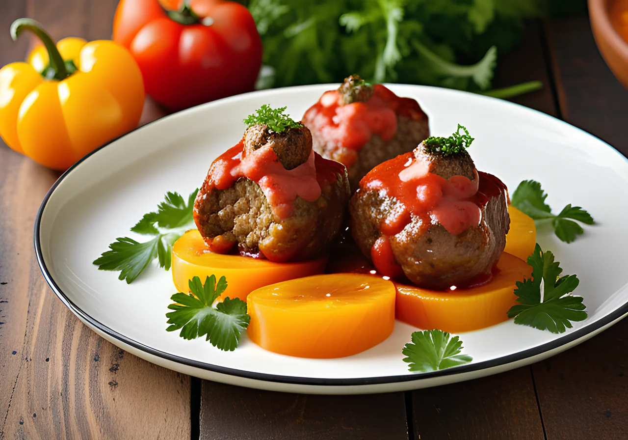 Meatballs with Tomato Dip