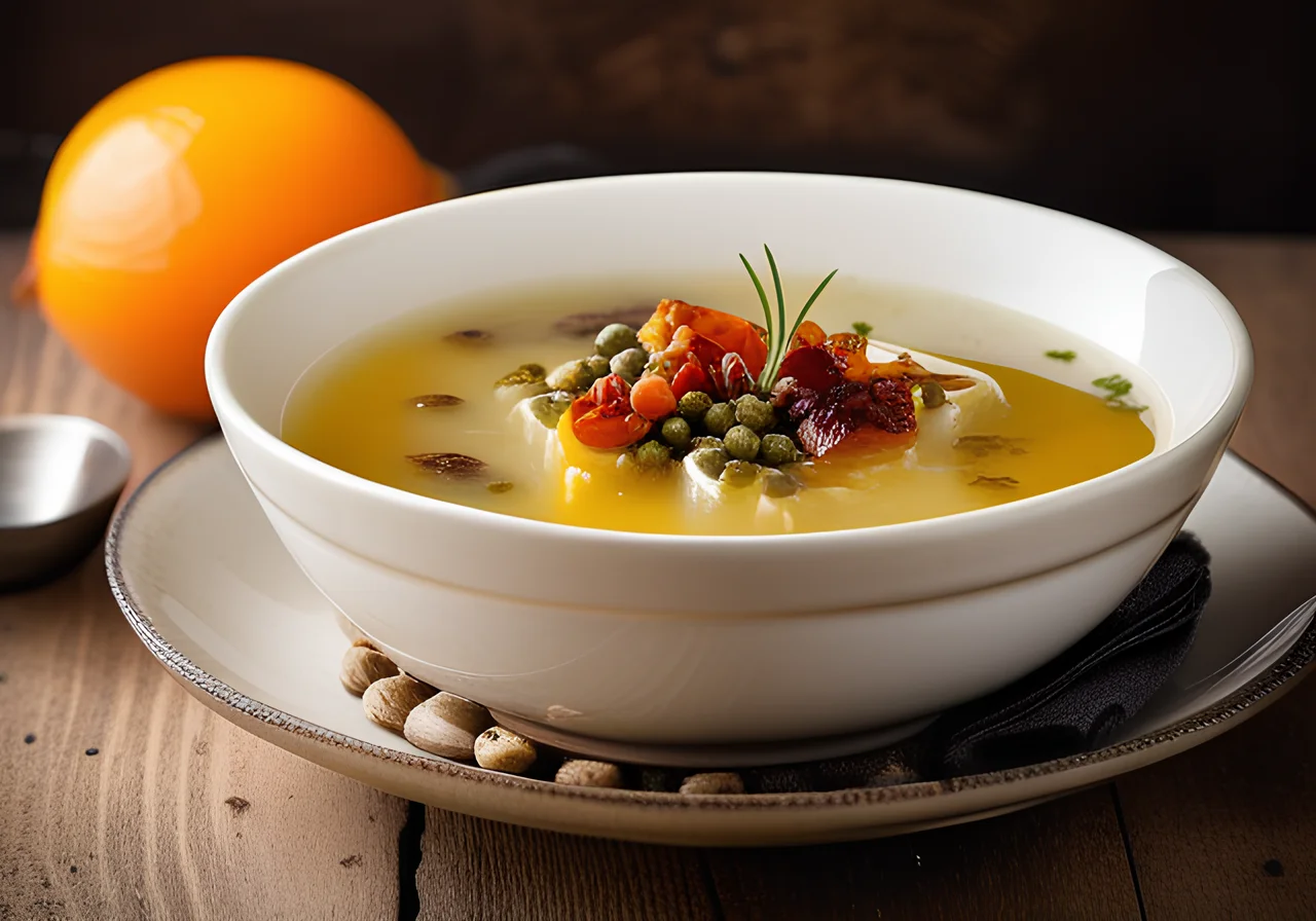 Mediterranean Onion Soup with Capers and Dried Tomatoes