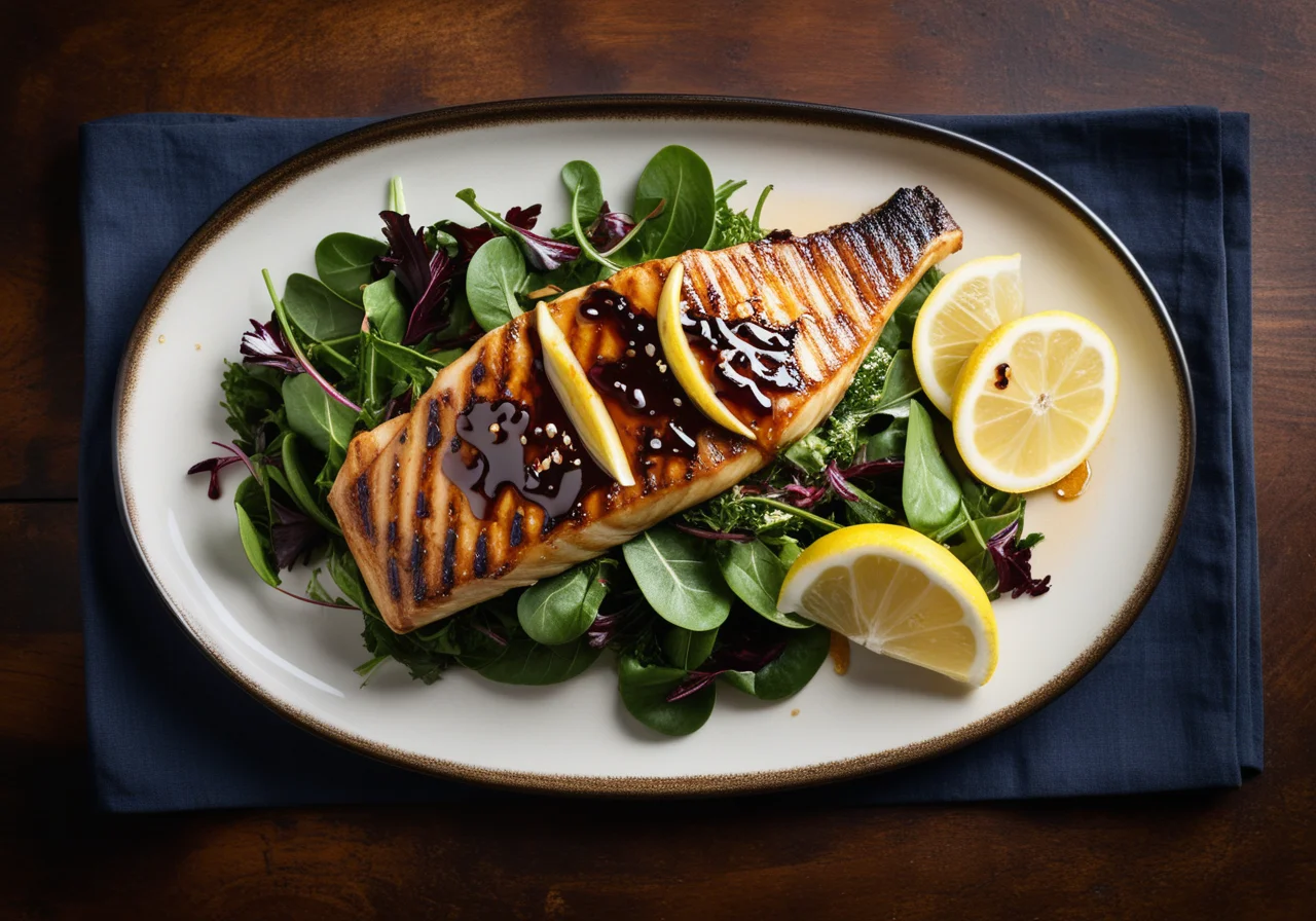 Grilled Carp Fillets Marinated in Honey and Soy