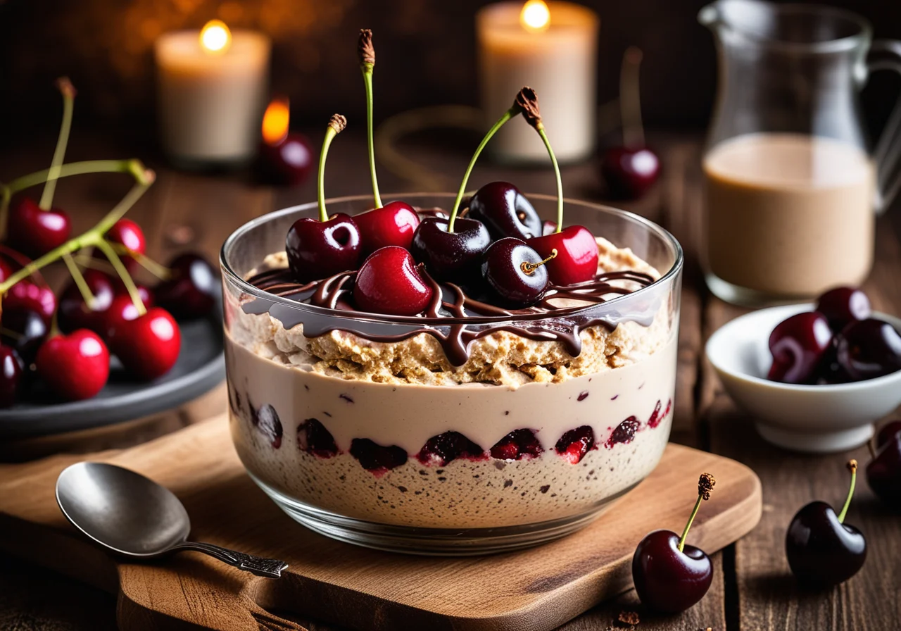 Overnight Oats with Cherry Cocoa