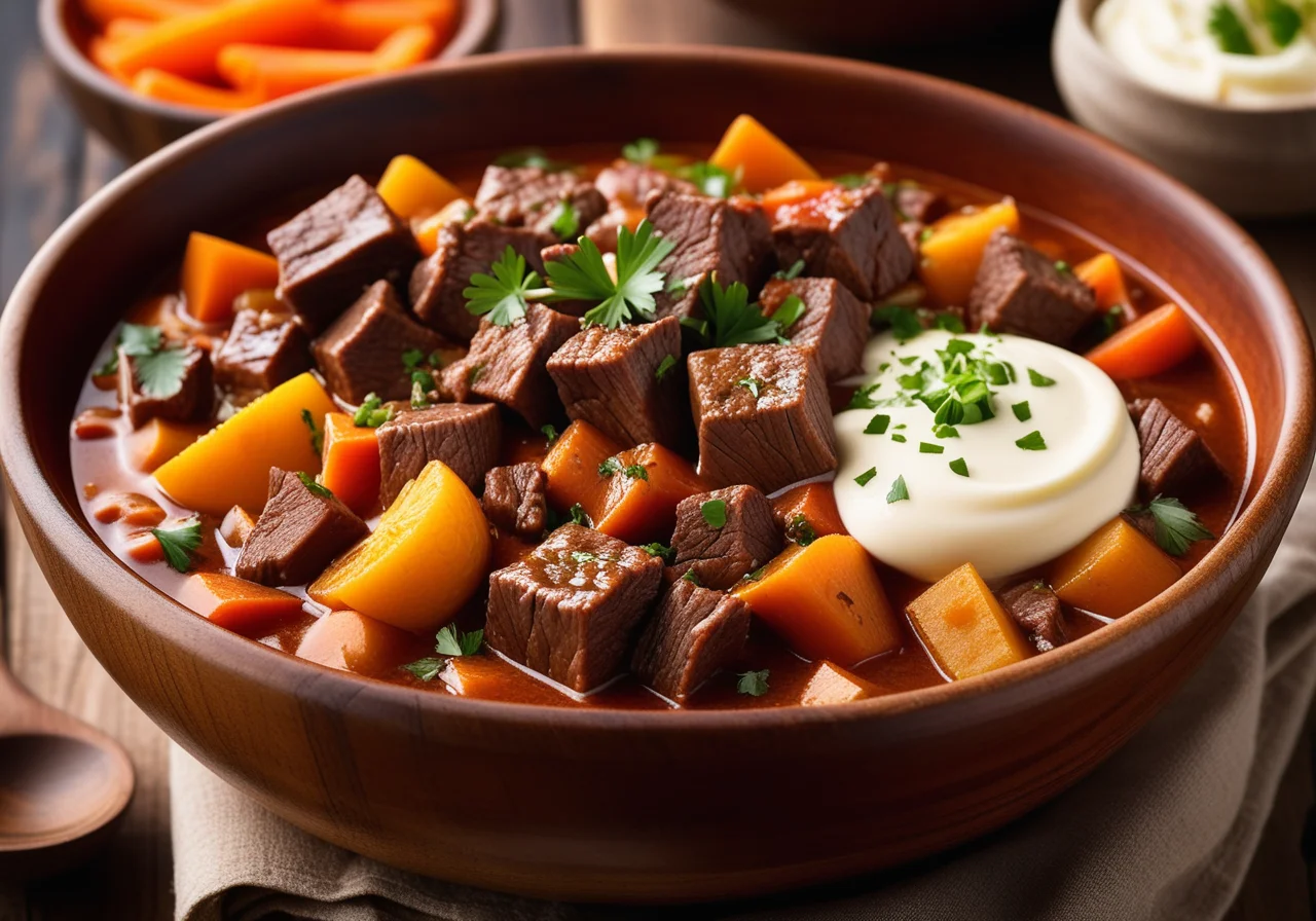 Goulash with Leeks and Carrots