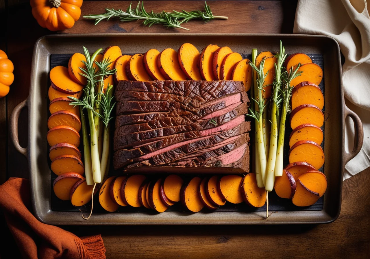 Venison Roast with Pumpkin Gratin