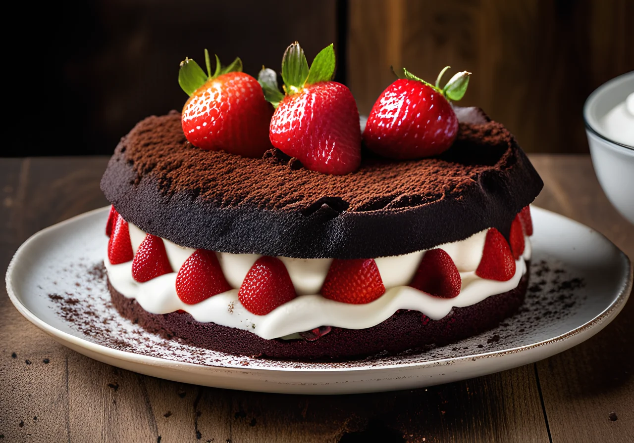 Black Forest Strawberry Cake