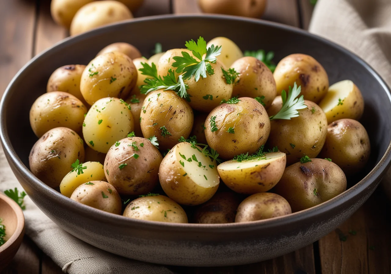 New Potatoes with Garlic