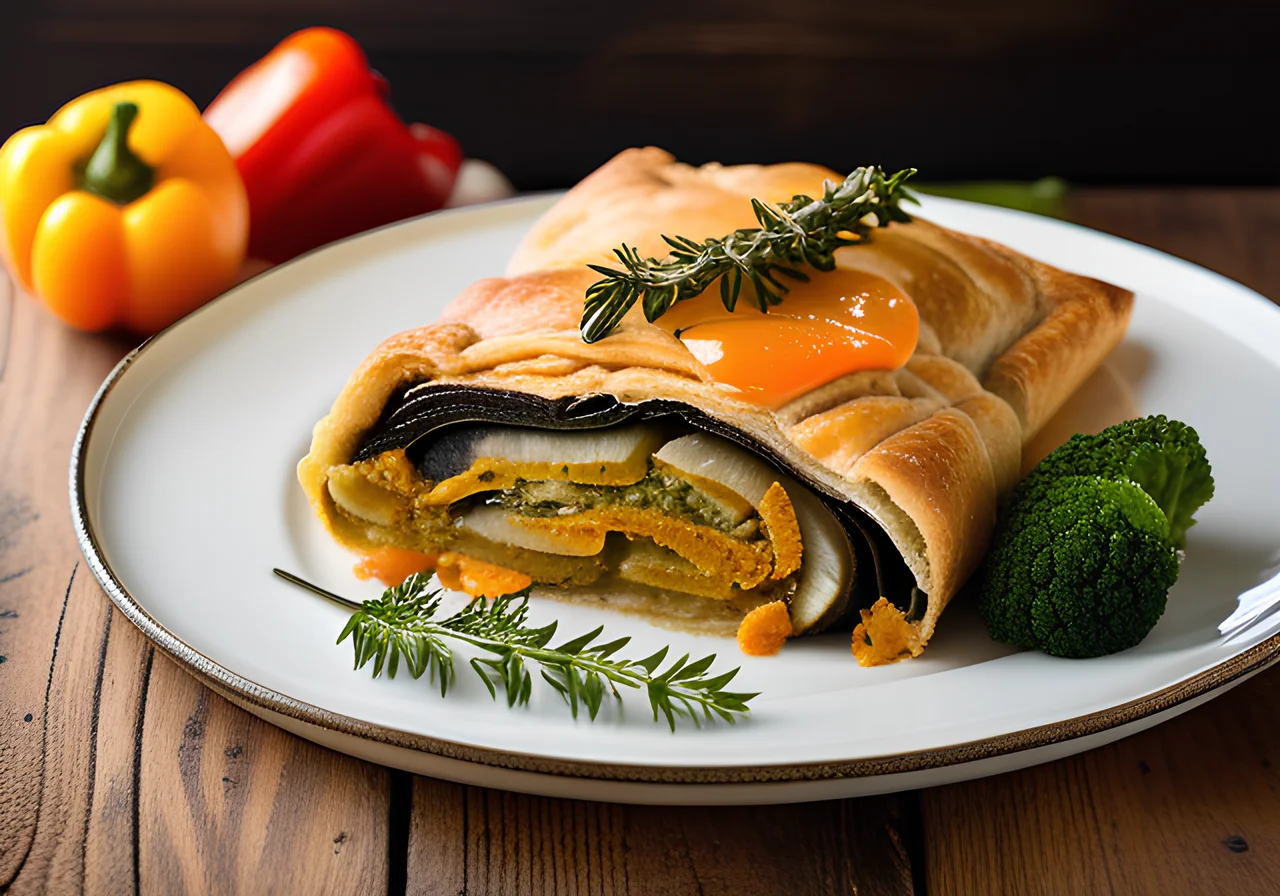 Vegetable Strudel with Puff Pastry