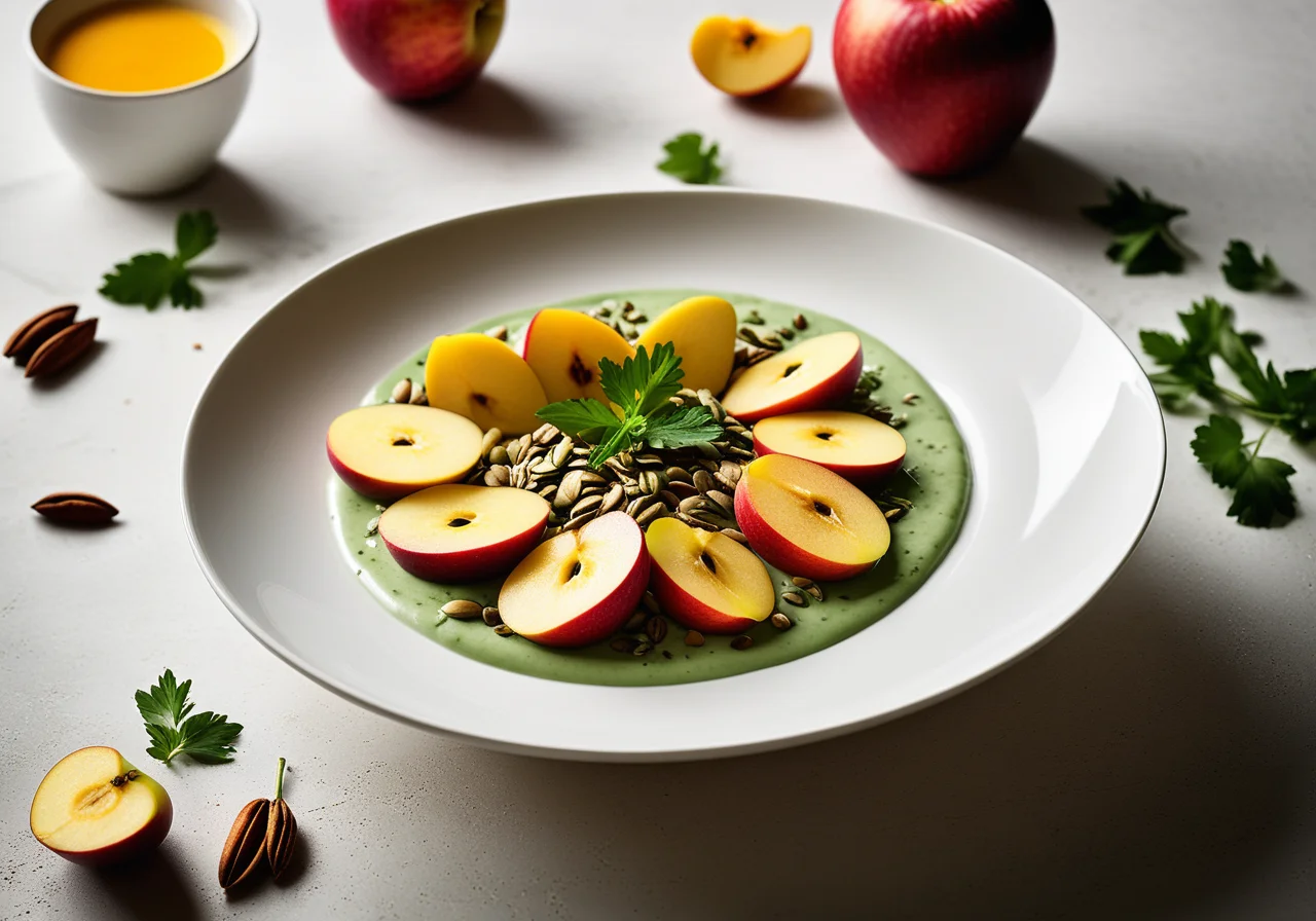 Herb Cream with Fruit Carpaccio