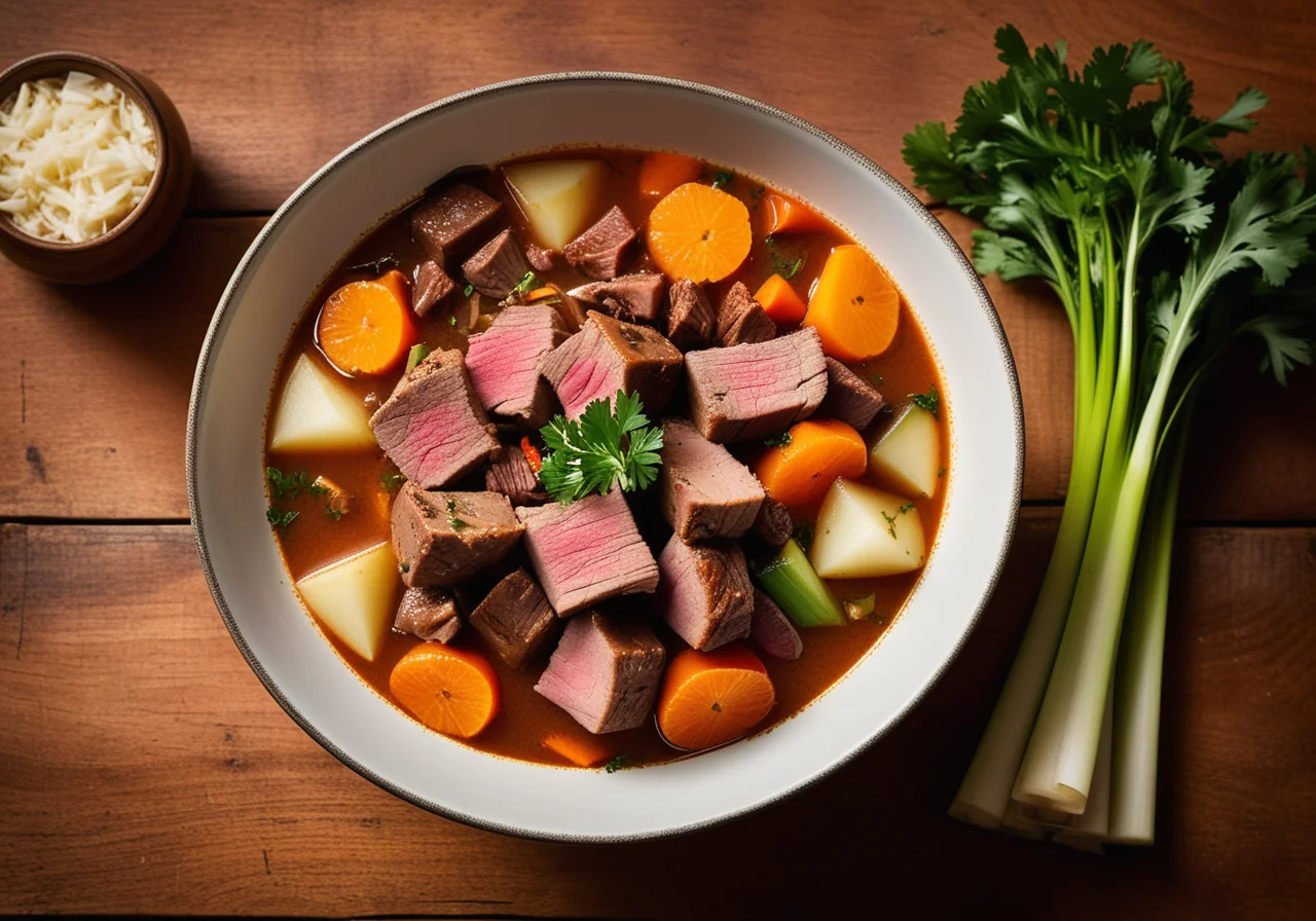 Hearty Vegetable Stew with Meat